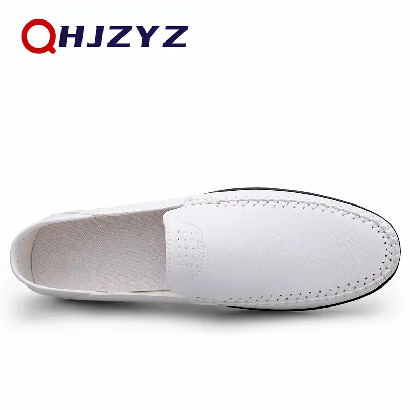 Men Handmade  Breathable Loafers Hush Puppy Loafers