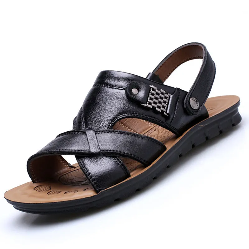 Mayari Sandals Men Leather Sandals 2022 New Summer Classic Men Shoes Slippers Soft Sandals Men Roman Comfortable Wa