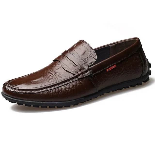 Espadrille Loafers Men Loafers New Hand-made Leather Driving Shoes