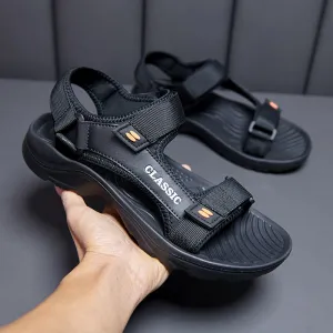 Men Sandals Summer Leisure Beach Holiday Sandals Men Shoes 2022 New Outdoor Male Retro Comfortable Casual Sandals Men Sneakers Plain Leather Sandals