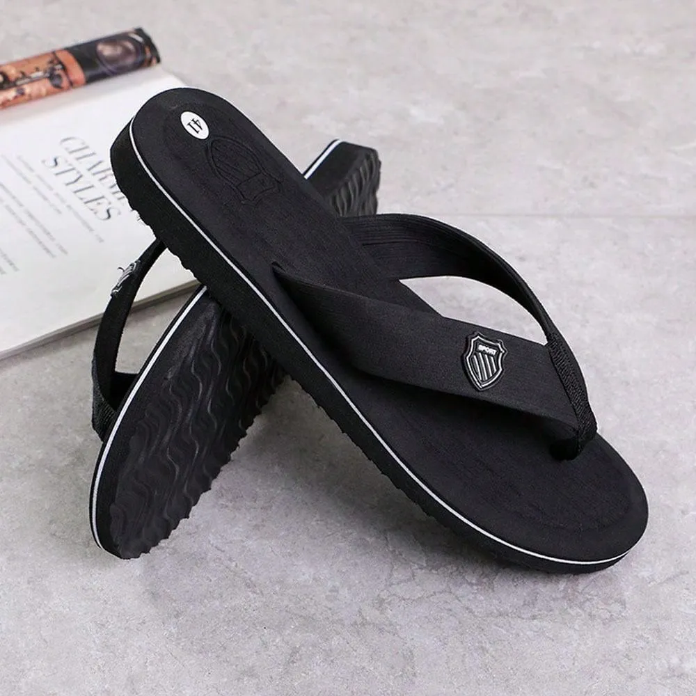 Men Summer Flip Flops Beach Sandals Anti-Slip Casual Flat Shoes High Quality Slippers Home Slippers For Men Deer Foam Slippers