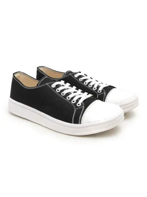 Resort Slippers Men Vans Style Sneaker Shoes-Black-RT1863