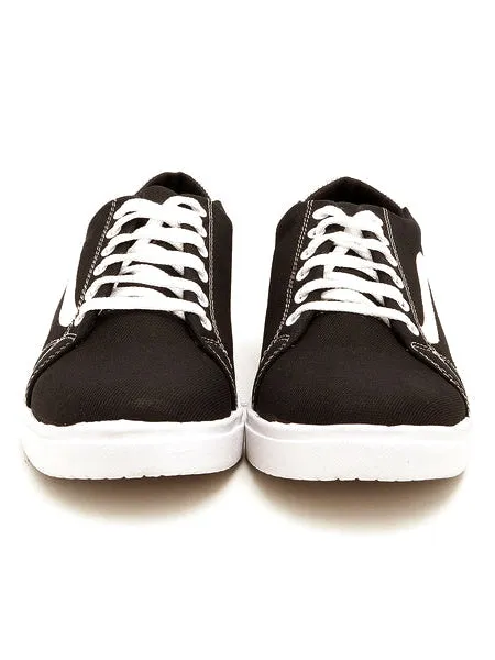 Men Vans Style Stripe Sneaker Shoes-Black-BR216 Primark Slippers