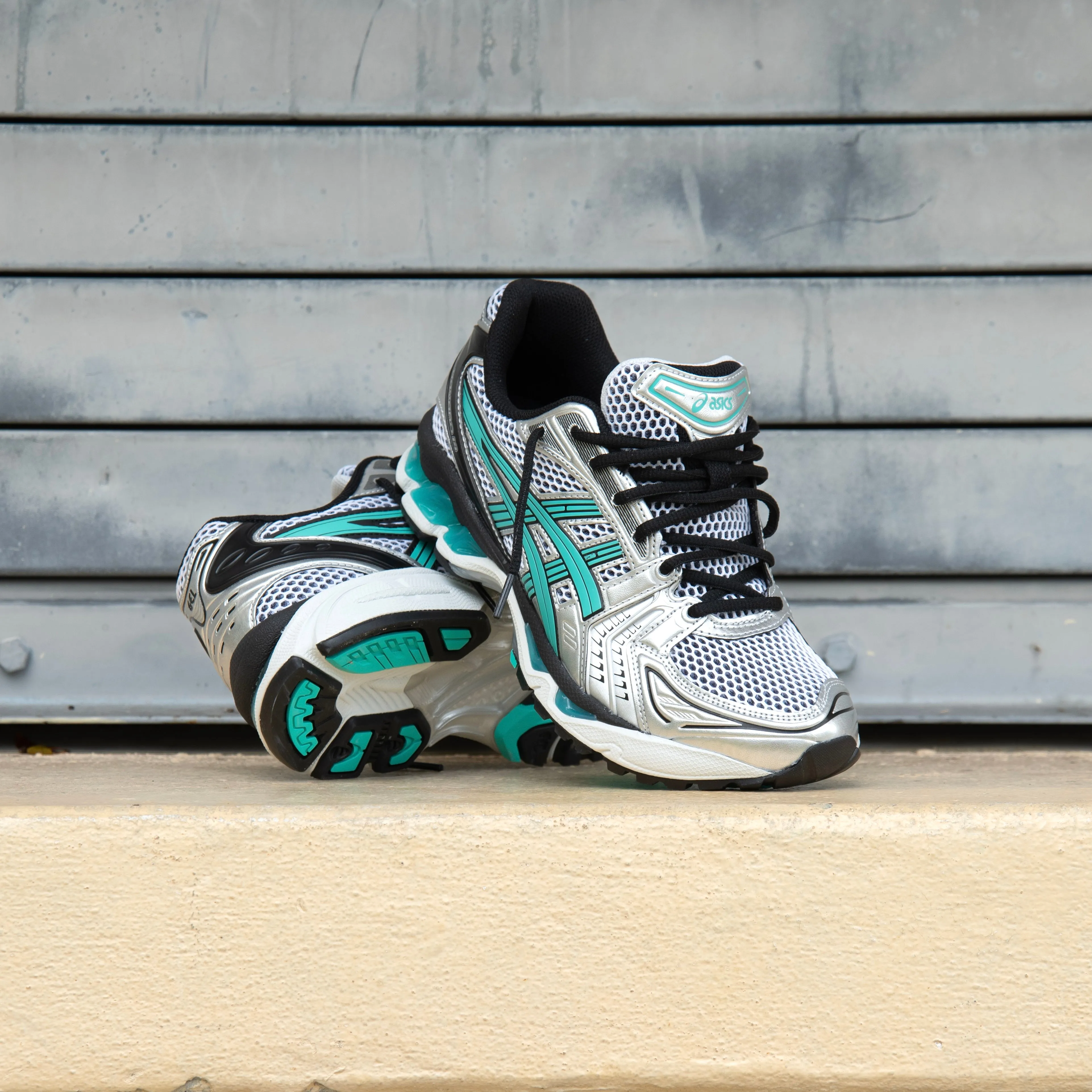 Triathlon Asics Shoes Mens Asics Gel-Kayano 14 (White/Waterfall)