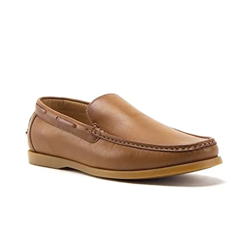 Men's Classic Slip on Moccasin Style Dress Loafers Boat Shoes, Dress Shoe Temple Slippers Lds
