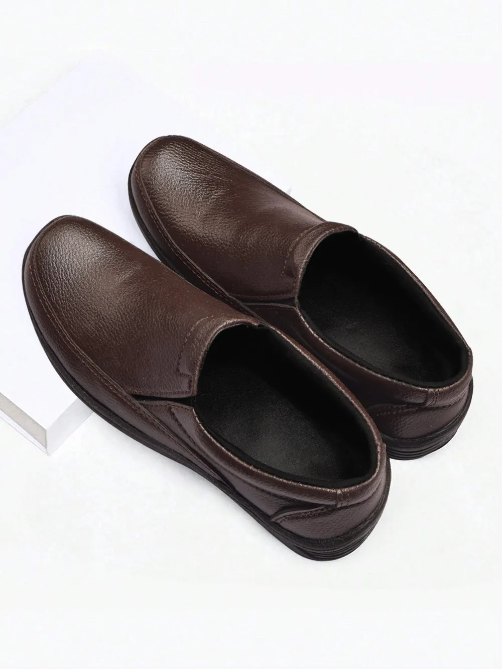 Men's Digger Shoes-Brown-BR13411 Designer Slides For Cheap