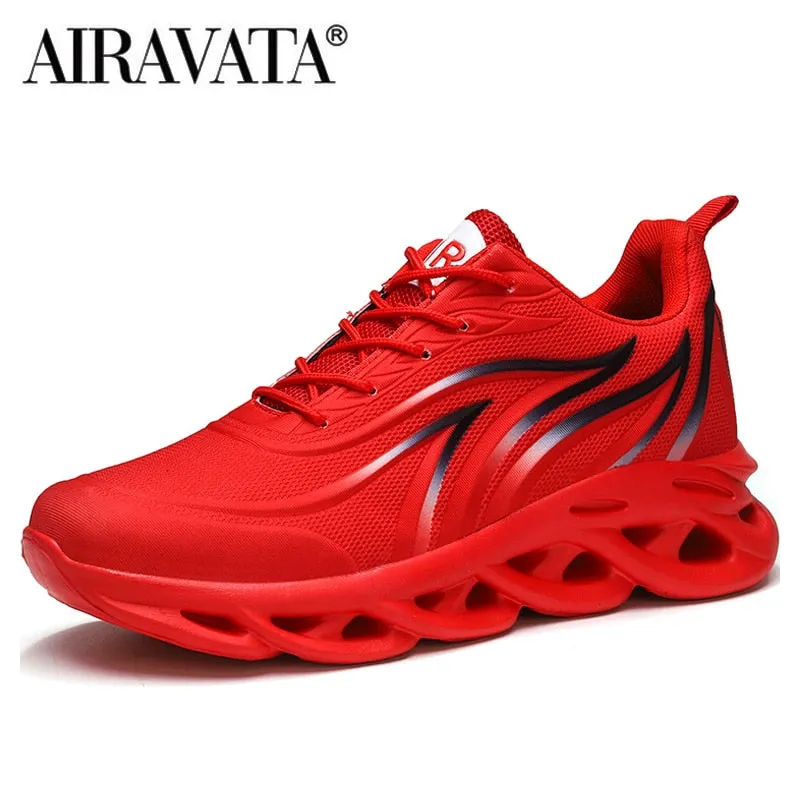 Sneakers Shop Near Me Men's Flame Printed Sneakers Flying Weave Sports Shoes Comfortable Running Outdoor