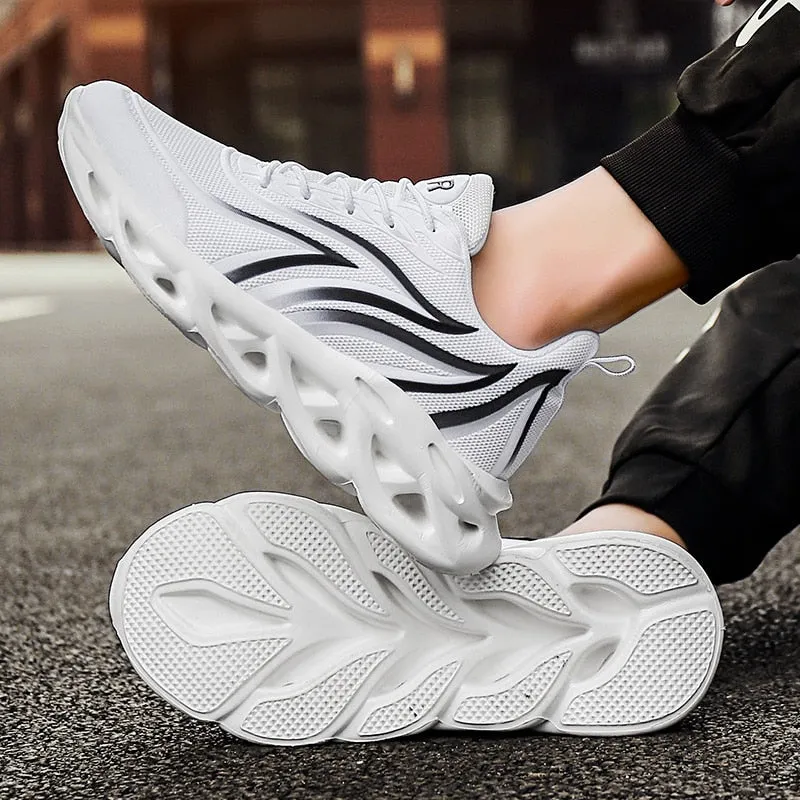 Presto Sneakers Men's Flame Printed Sneakers Flying Weave Sports Shoes Comfortable Running Outdoor