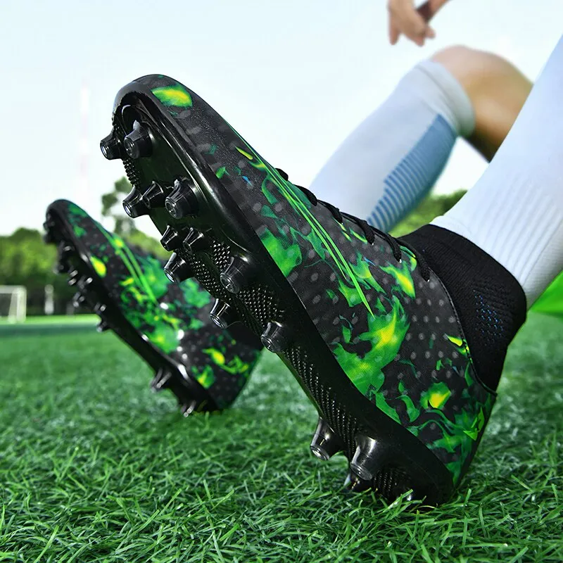 Mens High Top Soccer Shoes TF/FG Football Boots Cleats Non-Slip Wear-Resistant Grass Training Sneakers Outdoor Sport Footwears Dresses And Sneakers