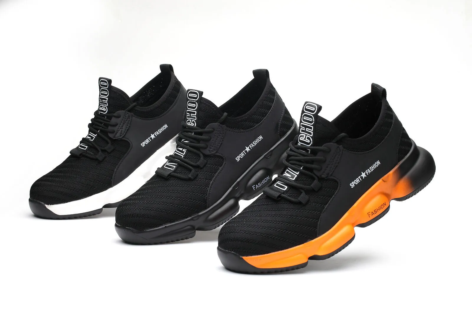 Men's Industrial Work Shoes Steel Toe Safety Protective Shoes Steel Toe Work Boots Lightweight