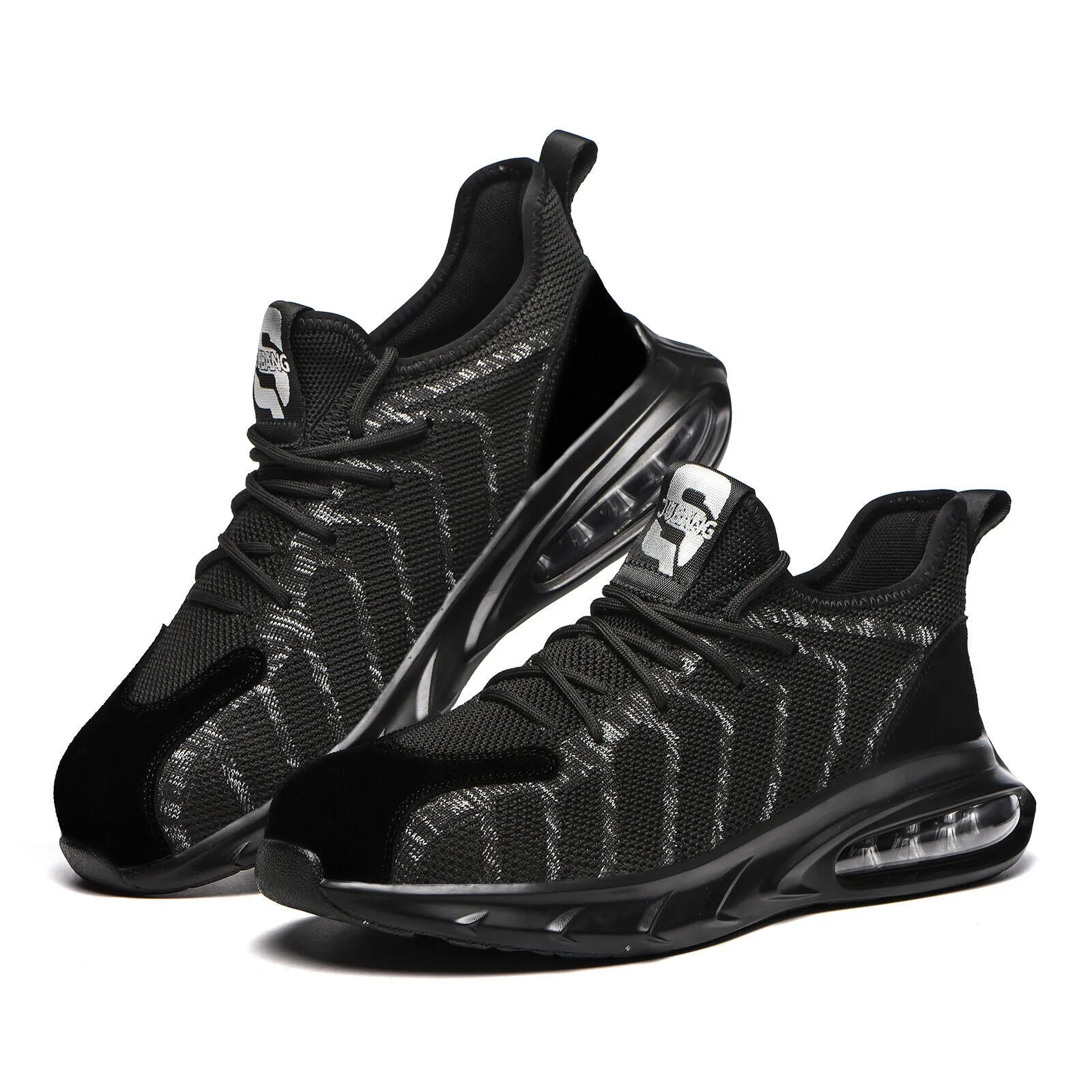 Mens Steel Toe Work Shoes Lightweight Anti-pierce Safety Shoes Outdoor Sneakers Best Steel Toe Work Boots For Concrete