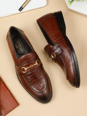 Men's Tan Texture Leather Slip-on shoes Slip On Sneakers Dress