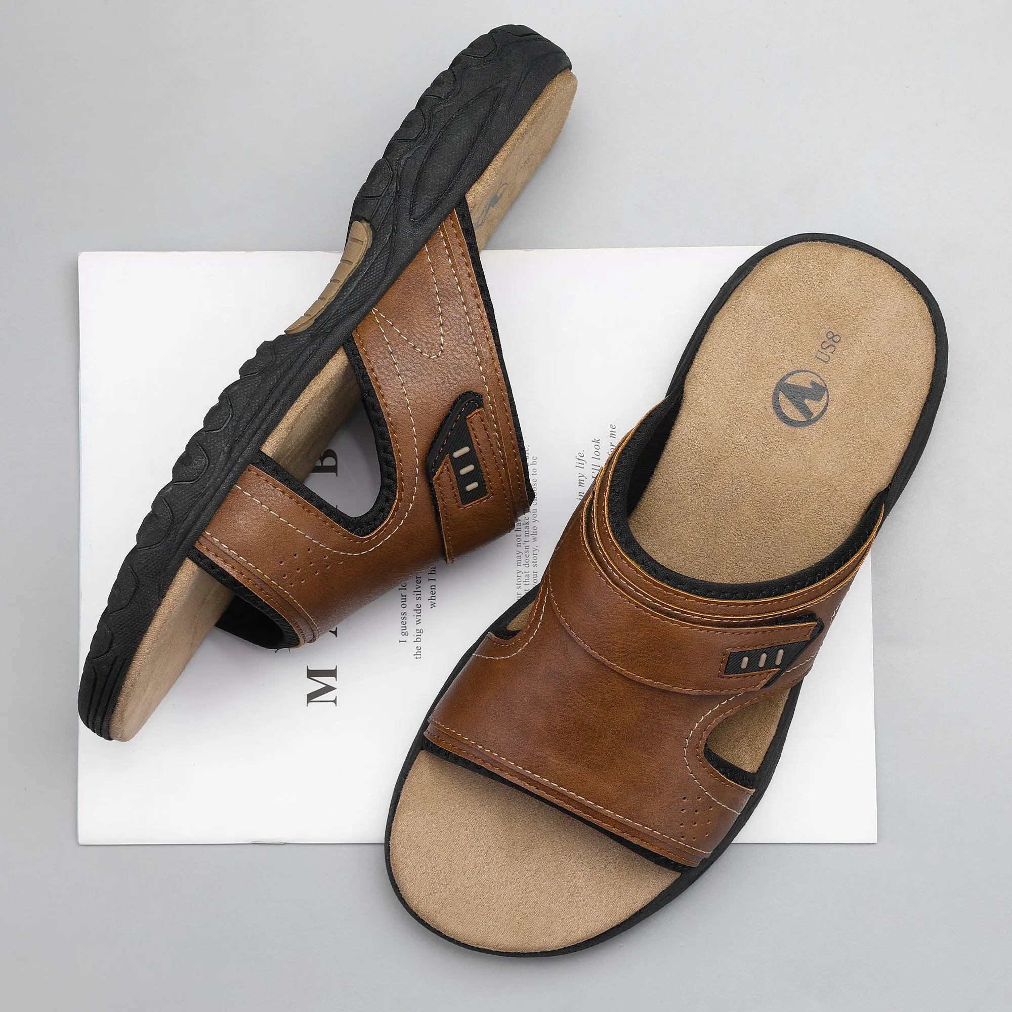 Sandals Vacancies Men's Trendy Comfortable Open Toe Slippers, Breathable Lightweight Non-slip Slippers For Indoor Outdoor Beach