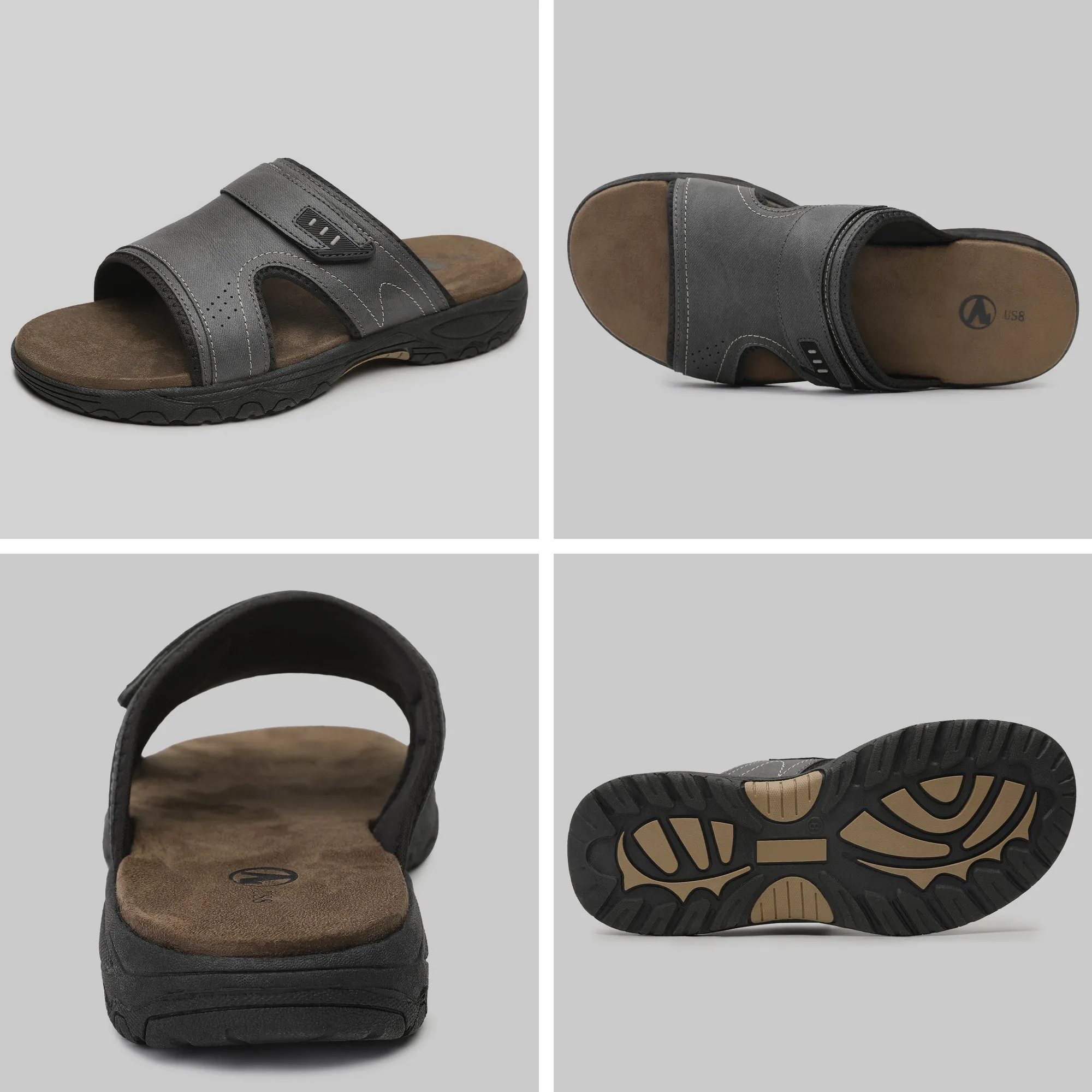 Cloudstepper Sandals Men's Trendy Comfortable Open Toe Slippers, Breathable Lightweight Non-slip Slippers For Indoor Outdoor Beach