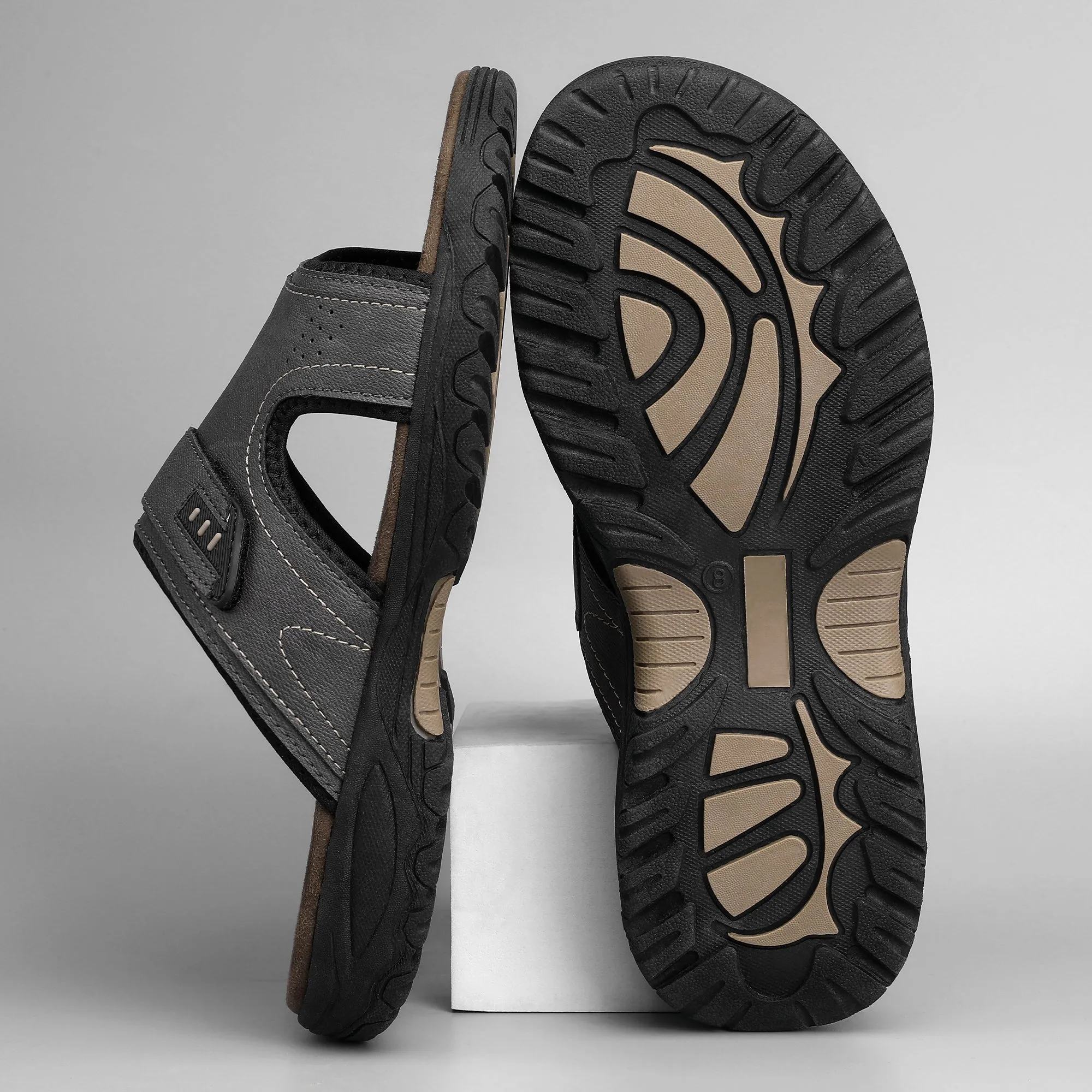 Jamaica Montego Bay Sandals Men's Trendy Comfortable Open Toe Slippers, Breathable Lightweight Non-slip Slippers For Indoor Outdoor Beach