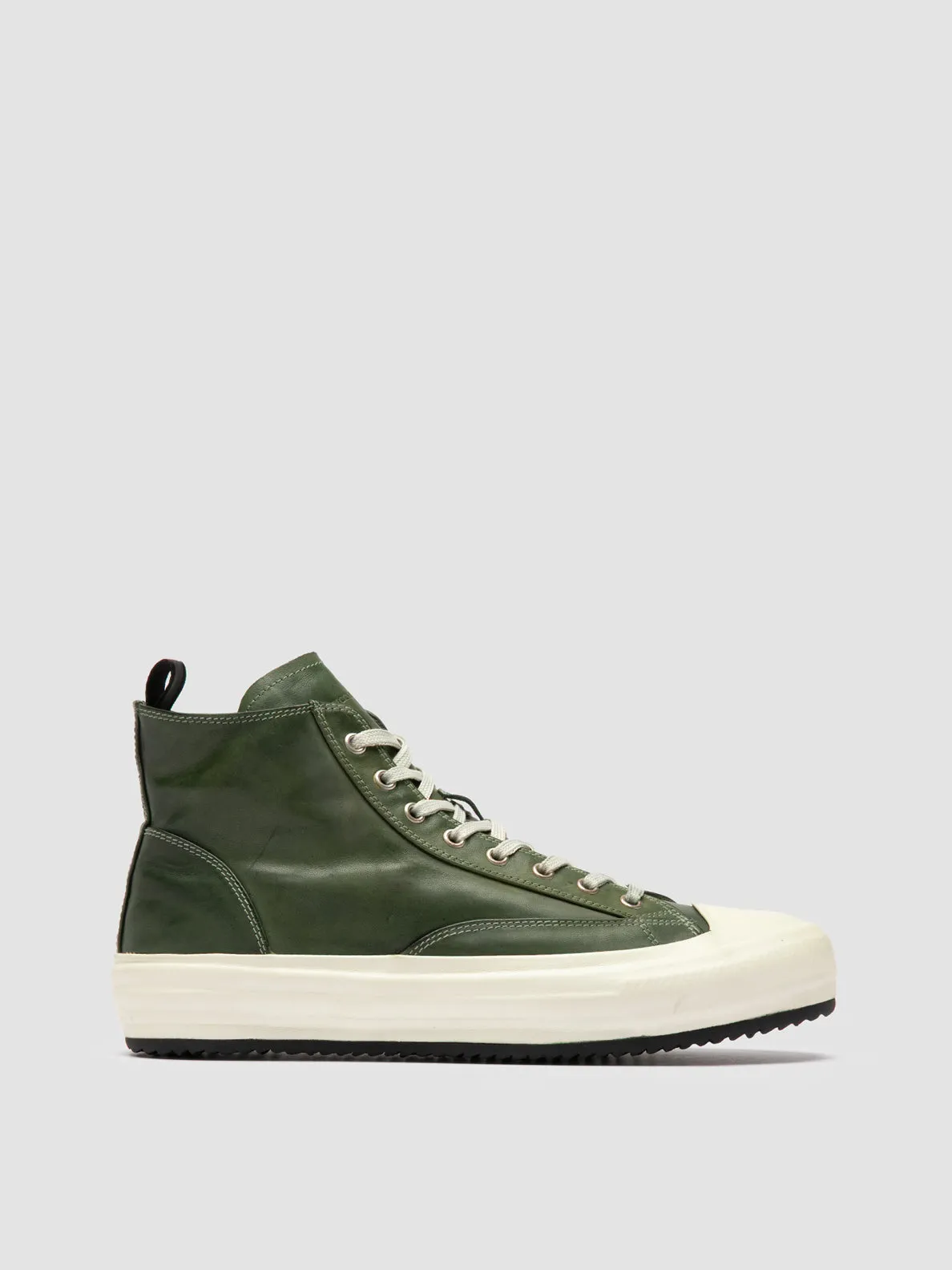 MES DD 002 - Green Leather High Top Sneakers Sneakers Size Chart