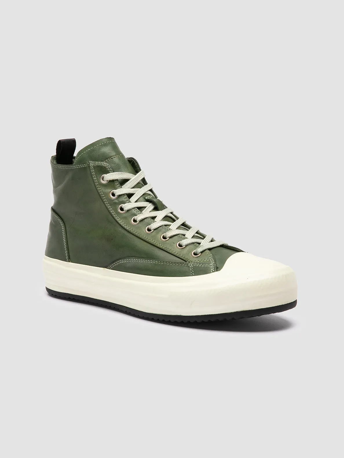 Pippen Sneakers MES DD 002 - Green Leather High Top Sneakers