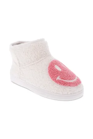 MIA Smiley Face Slipper Booties for Women in Pink | GS1412404-PINK Pierced Slide