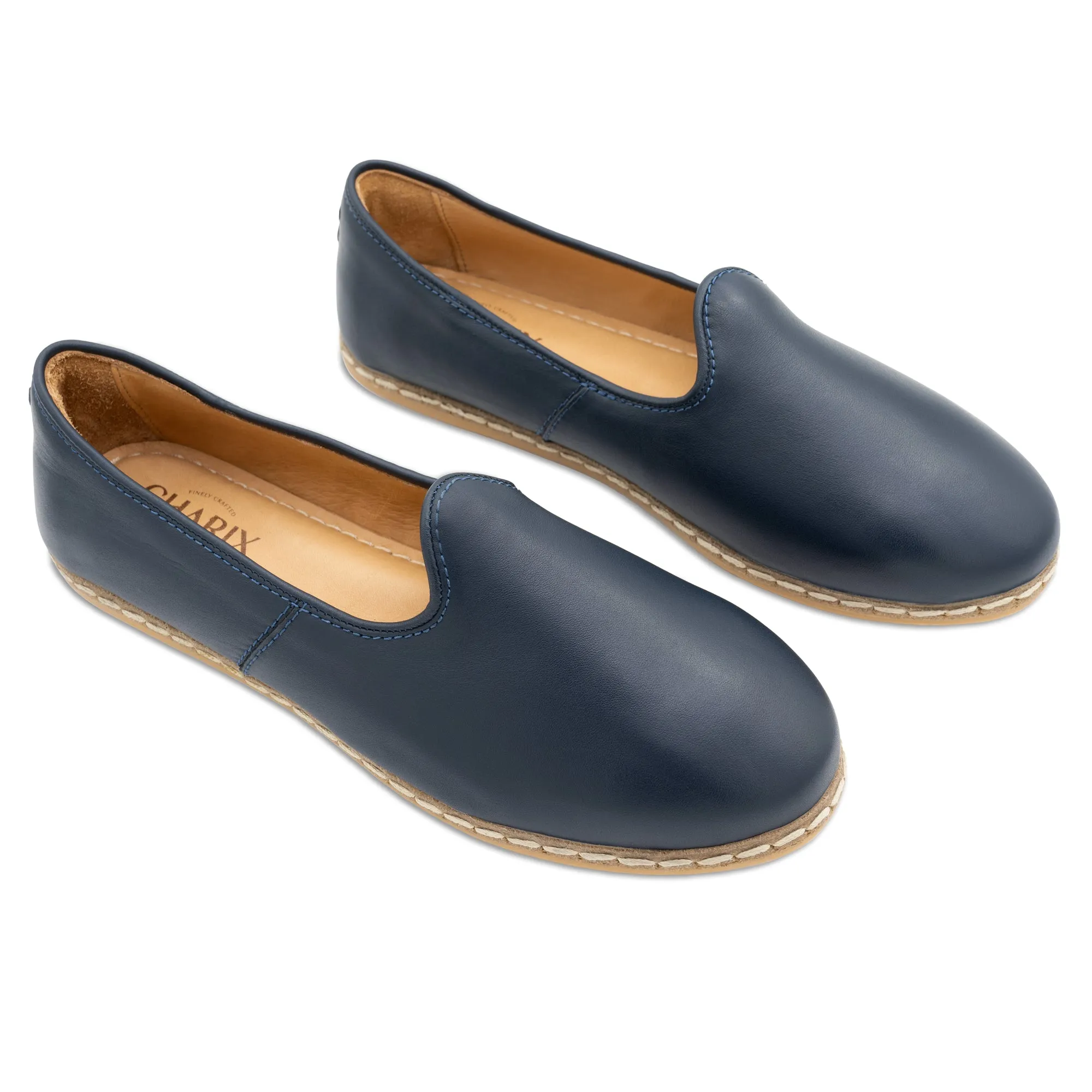 Midnight Blue Slip Ons for Men Extra Wide Slip Ons