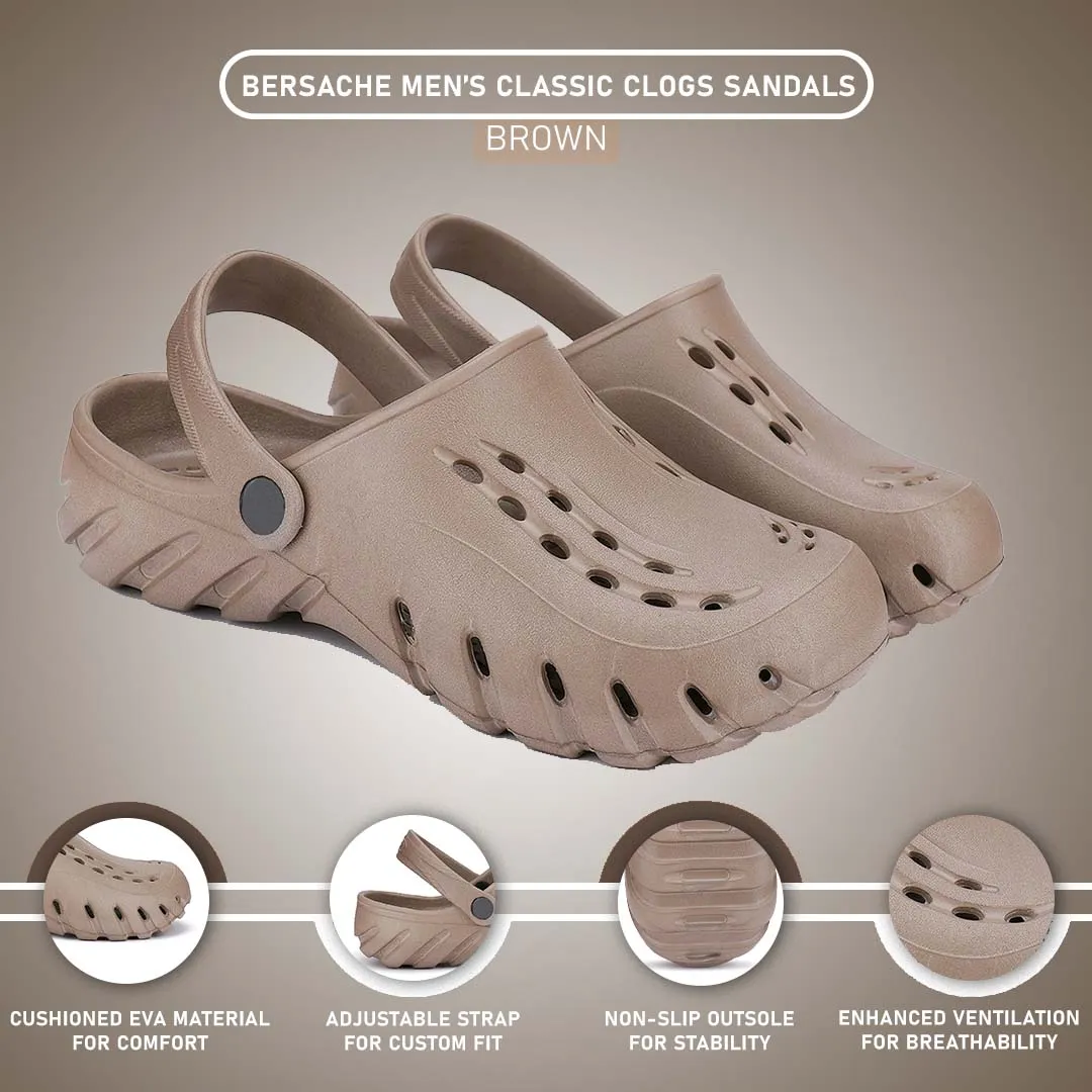 Ds Slippers Bersache Extra Soft Classic Casual with Back Strap Regular wear with Ultra Soft & Flexibility Technology Flip-Flop for Men's/ boy,s 6001-(Brown)