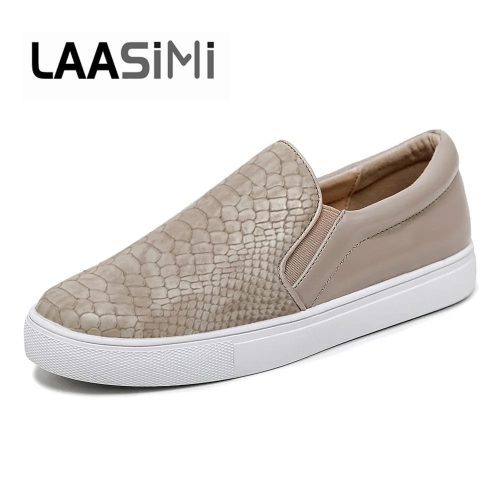 Rockport Venetian Loafers LAASIMI Autumn Women Loafers Plus Size Snake Women Shoes