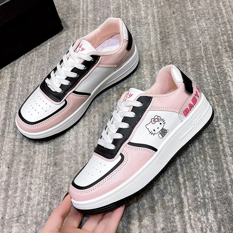 Marshmallow Sneakers Womens Cute Cat Sneakers Walking Shoes