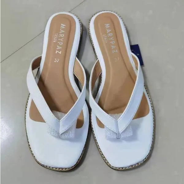 Best Slippers With Support M.Paz Exquisite White  Designed Leather Slipper