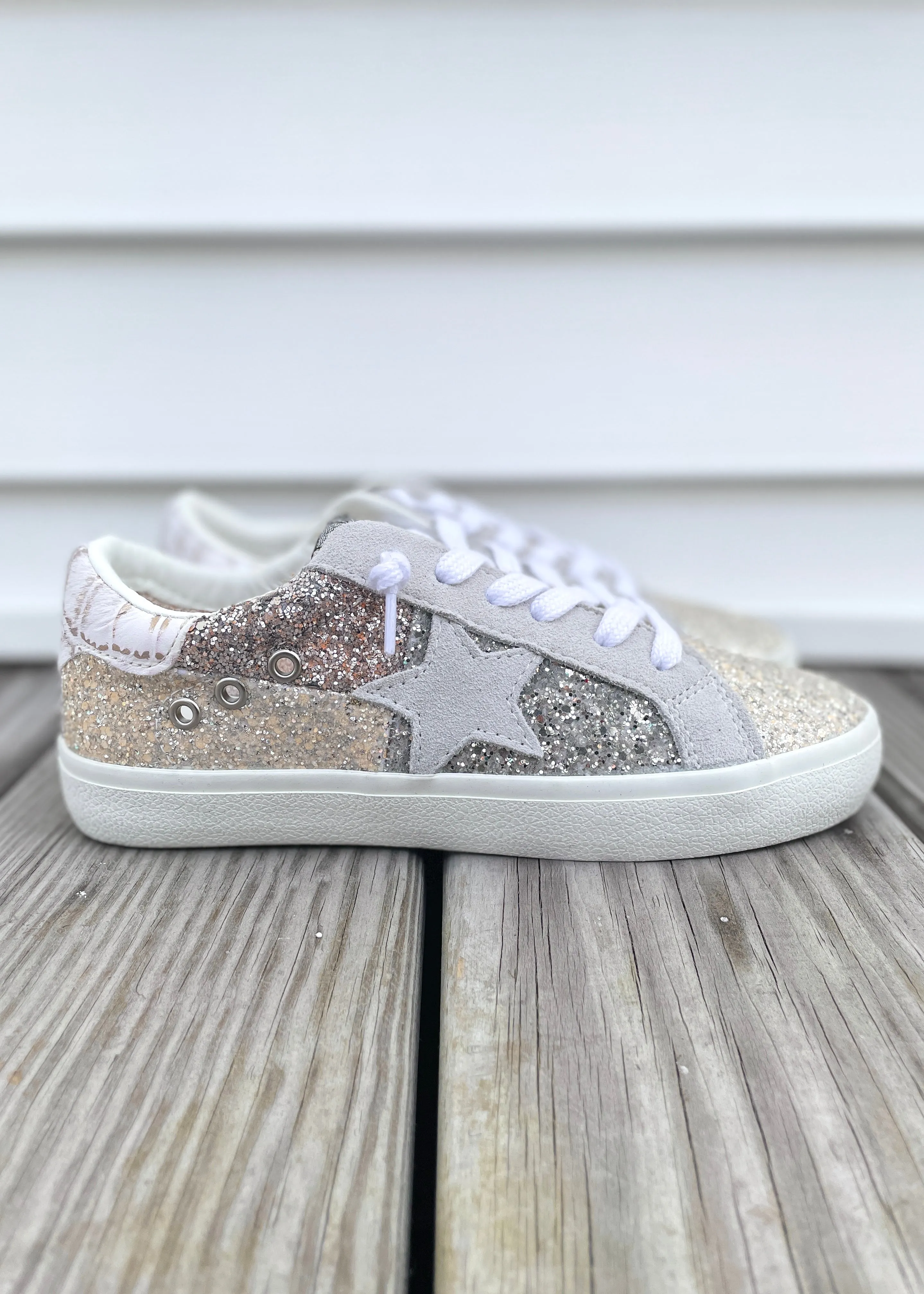 Sneakers Under 100 multi glitter low top sneaker