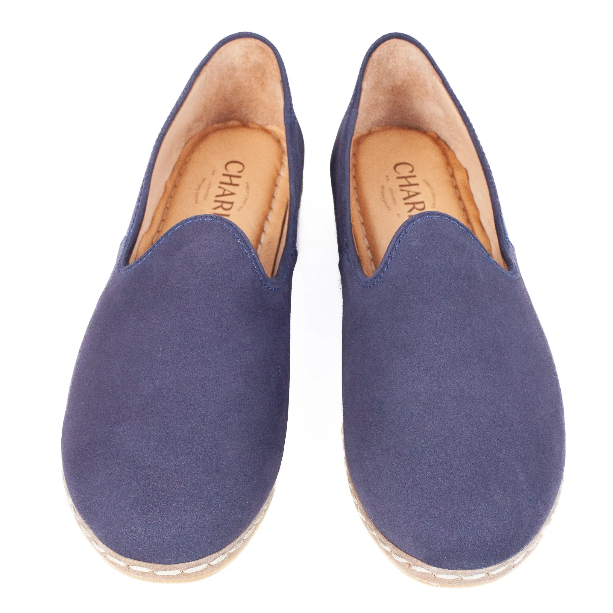 Navy Nubuck Slip Ons for Men Cool Slip Ons