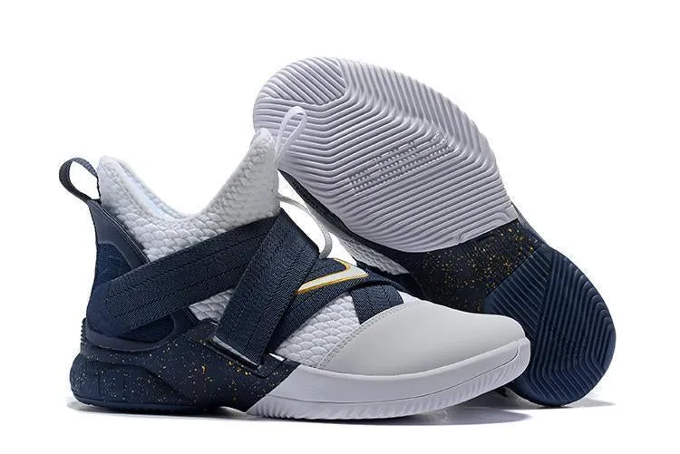 Nike Lebron Soldier XII 12 SFG EP White Grey Blue Shoes Sale Size US 7-12 Asics Gel Venture 6 Mx Running Shoes