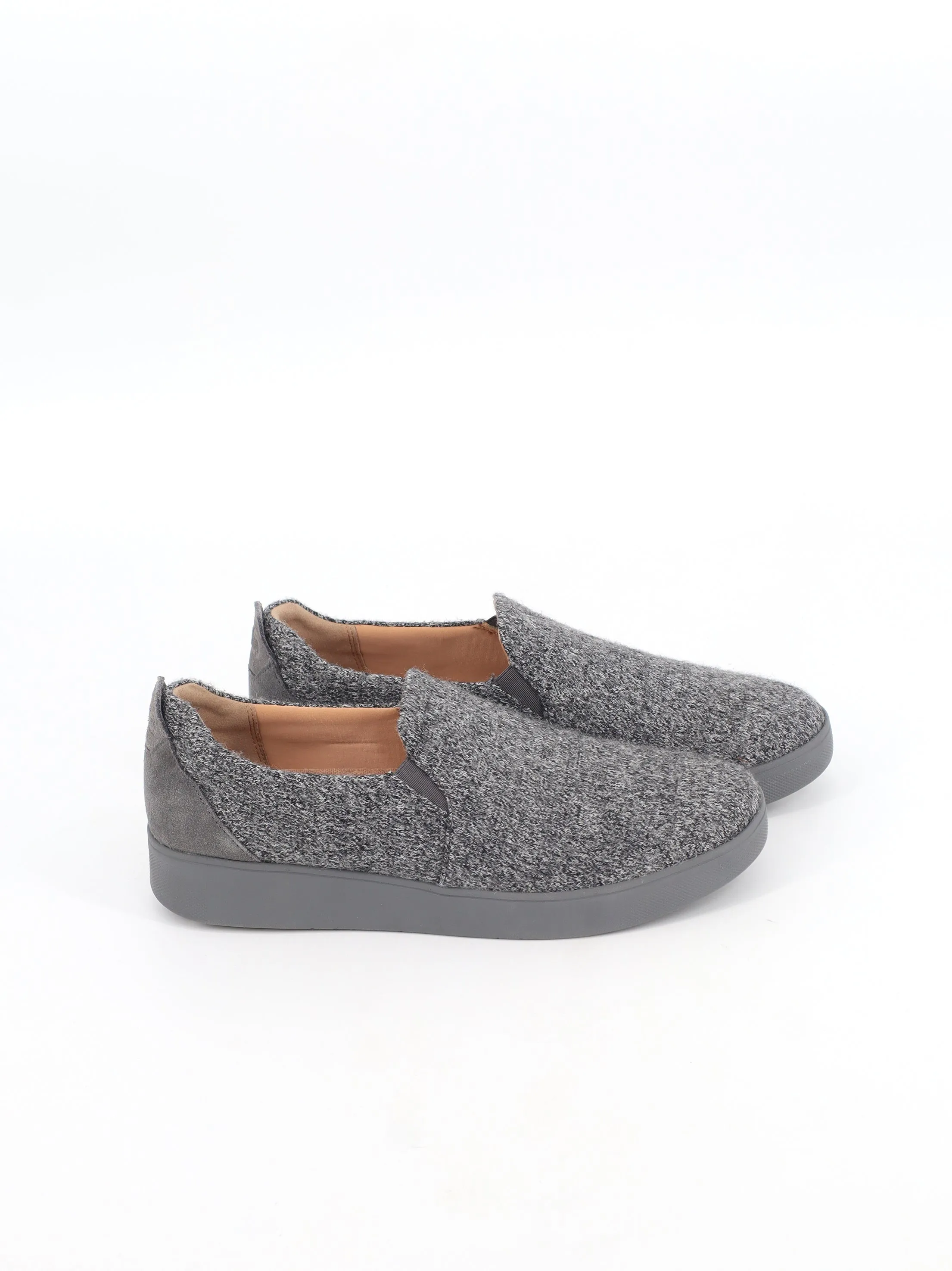 Women's Plain Slip On Shoes,Grey For Bunions And Flat Feet