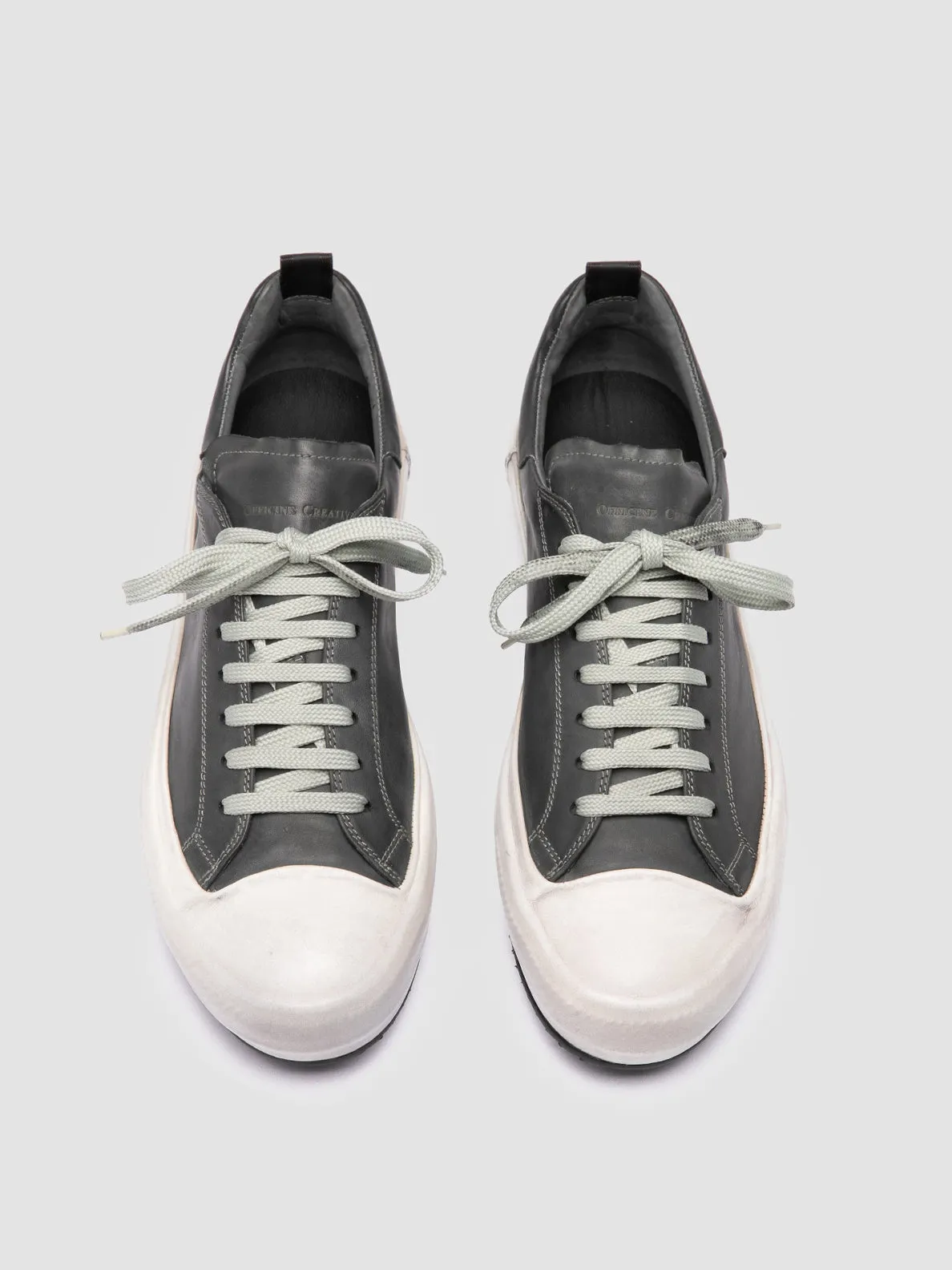 Sneakers Movie Streaming MES DD 001 - Grey Leather Low Top Sneakers