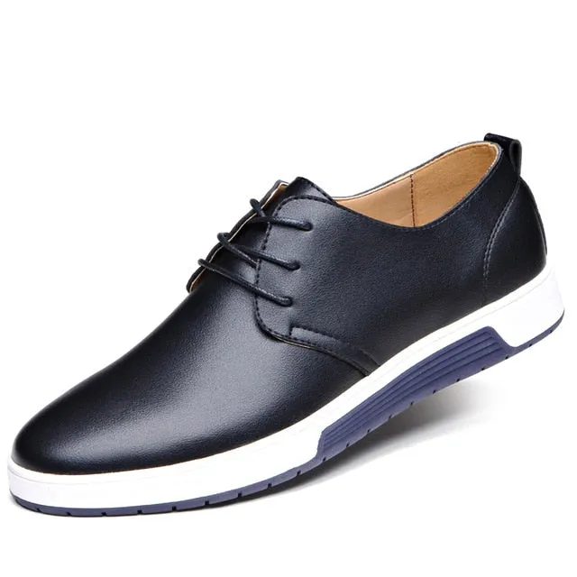 New 2019 Men Casual Shoes Leather Summer Breathable Holes Luxurious Brand Flat Shoes for Men Drop Shipping Flat Mary Jane Shoes Outfit
