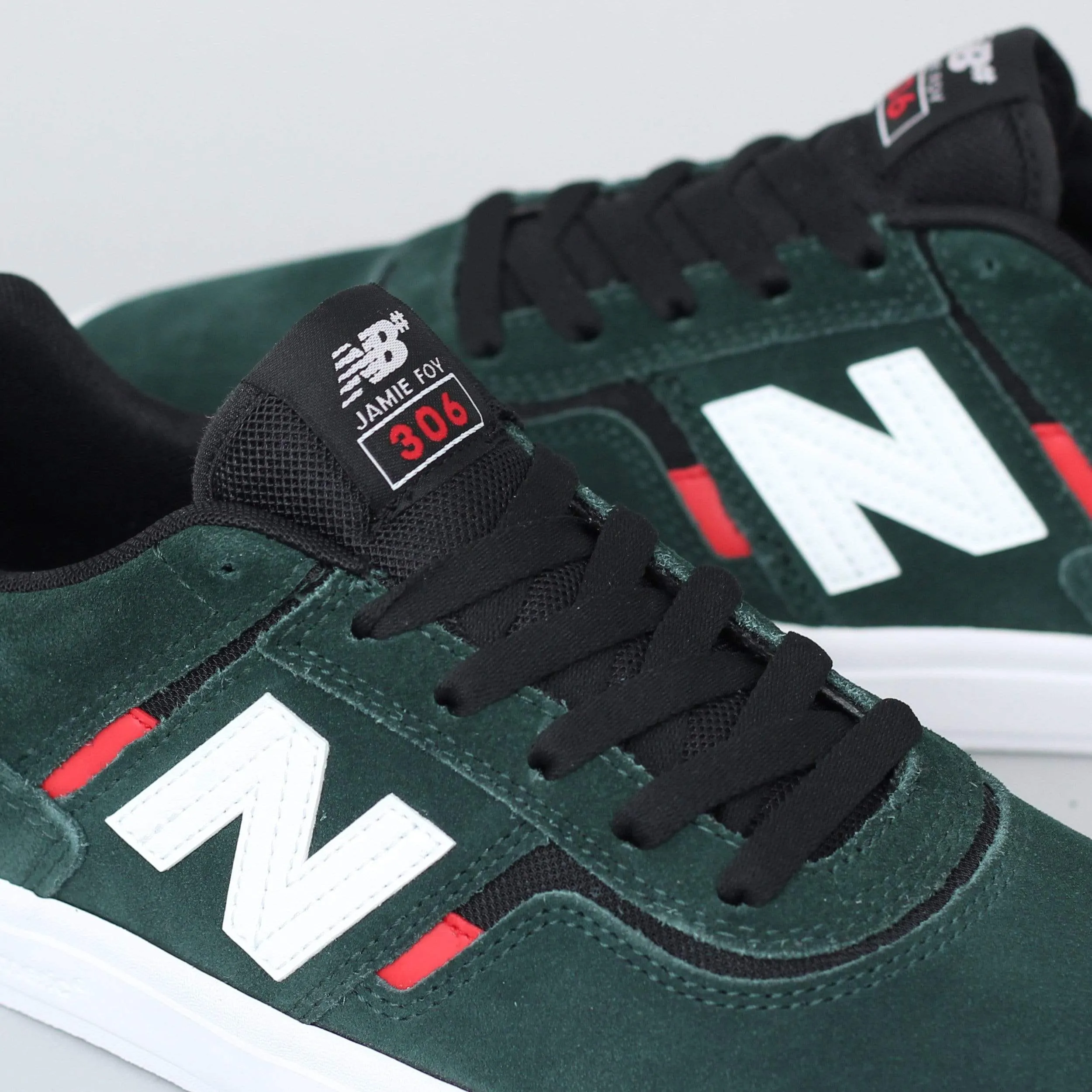 New Balance Numeric 306 Shoes Dark Green / Red New Balance 9060 Pink/blue