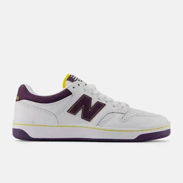 New Balance Numeric 480 NM480PST White - Purple New Balance Tennis Shoes Men's Wide