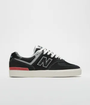 New Balance Numeric 574 Shoes - Black / White Gray New Balance Shoes Women