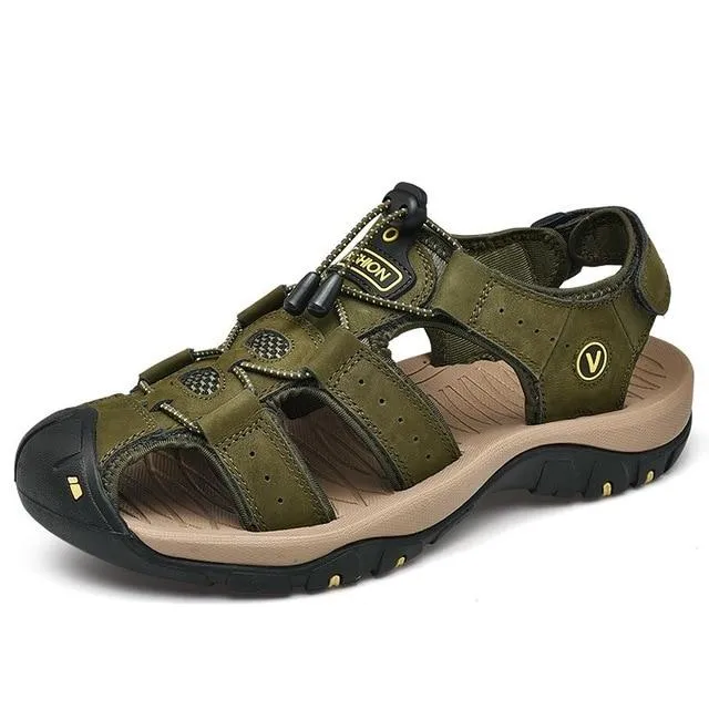 New Men Shoes Genuine Leather Men Sandals Summer Men Causal Shoes Beach Sandals Man Fashion Outdoor Casual Sneakers Size 38-48 Sandals At Target