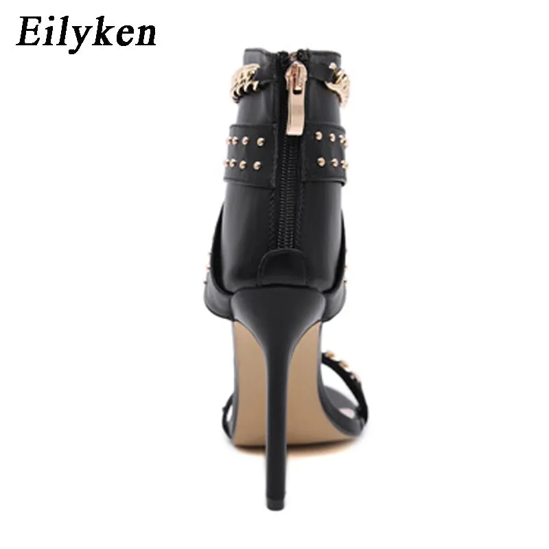 New Rivet Metal  High Heel Women Sandals Formal Wear Sandals
