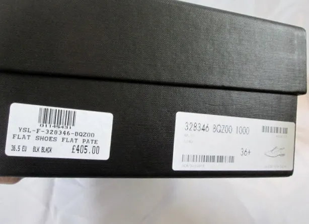 Amazon Penny Loafers NEW YVES SAINT LAURENT PARIS FLAT Leather SHOE 36.5 6 BLACK Loafer Womens NIB