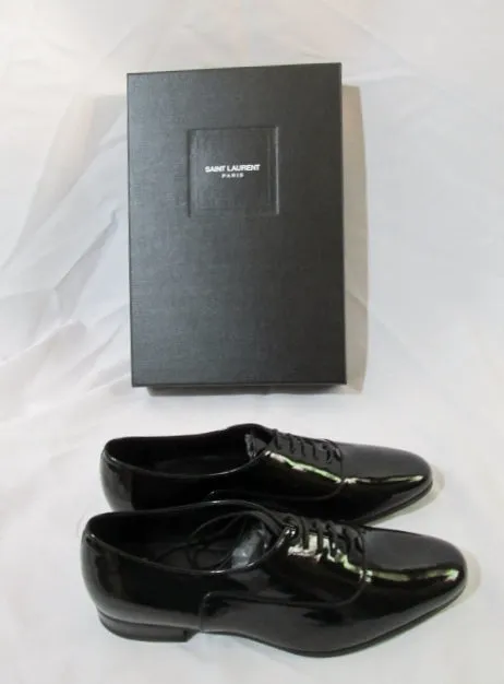 NEW YVES SAINT LAURENT PARIS FLAT Leather SHOE 36.5 6 BLACK Loafer Womens NIB Classic Dan Loafers