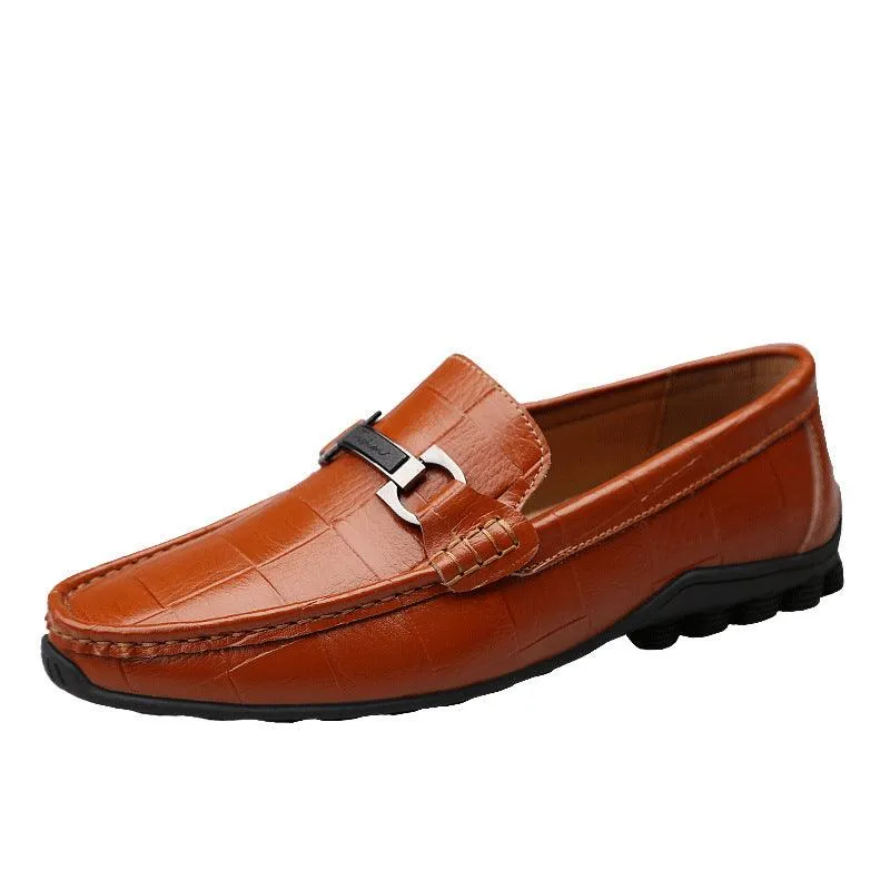 Newest Men Shoes Leather Genuine Casual Loafers Men Ladies Lace Up Loafers