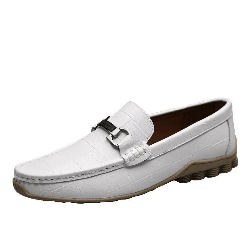 Loafers With Bows Newest Men Shoes Leather Genuine Casual Loafers Men