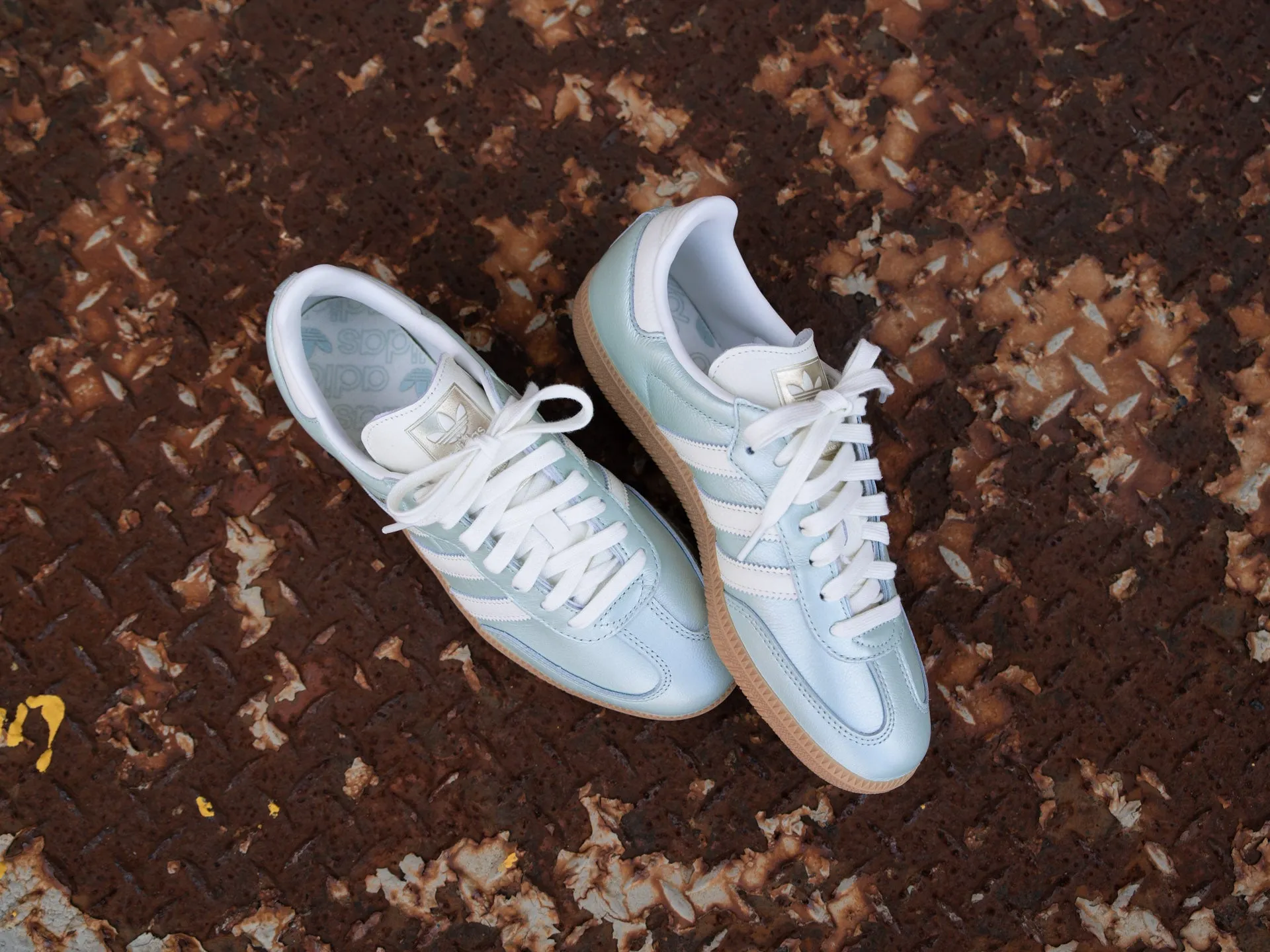 Adidas Women's Samba OG 'Linen Green' Plaid Adidas Shoes