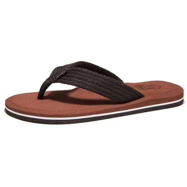 NIDENGBAO Black Flip Flops Channel Sandals