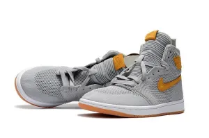 Nike Air Jordan 1 High Retro Flyknit Grey Orange Shoes Basketball Men Size US 7 - 13 Asics Training Shoes