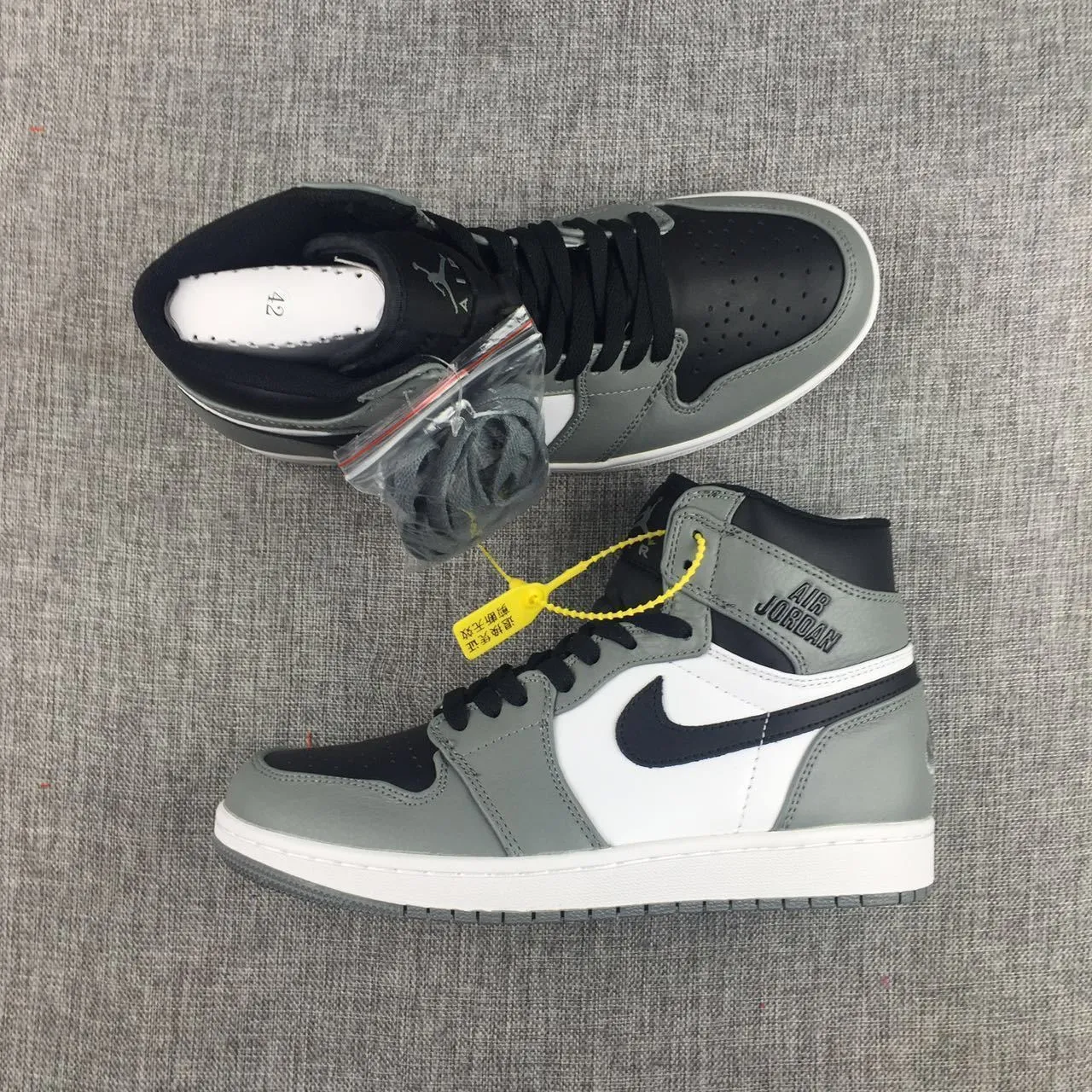 Nike Air Jordan 1 High Retro OF 6 Ring White Black Grey Shoes Basketball Men Asics Gel Game Netball Shoes