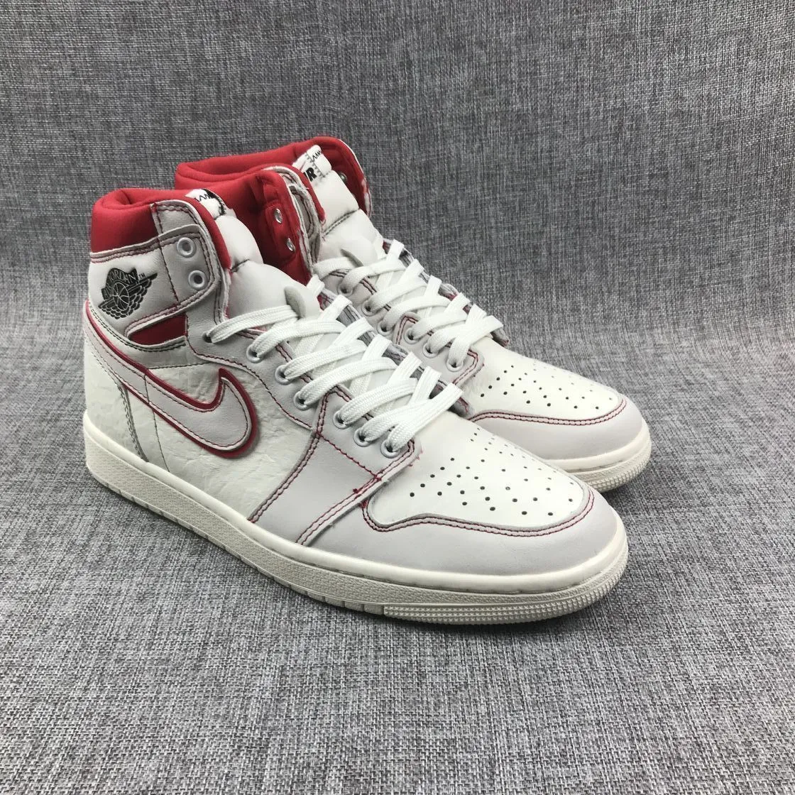 Nike Air Jordan 1 High Retro OG White Red Shoes Basketball Men Size US 7 - 13 Asics Evo 3 Wrestling Shoes