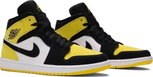 Asics Racquetball Shoes Nike Air Jordan 1 Mid SE 'Yellow Toe' Sneaker Shoes Sale Men Size 7-12