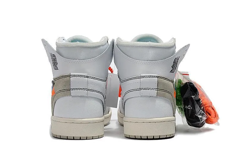 Nike Air Jordan 1 Part 2 OFF White Shoes Basketball Men Size US 7 - 13 Asics Running Shoes Size 5.5