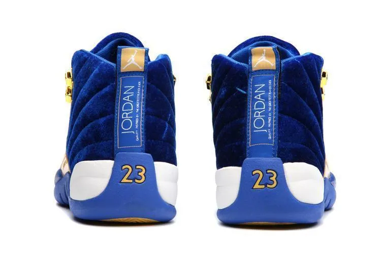 Nike Air Jordan 12 Retro Blue Velvet Shoes Basketball Men Sale Size US 7 - 13 Asic Tennis Shoe